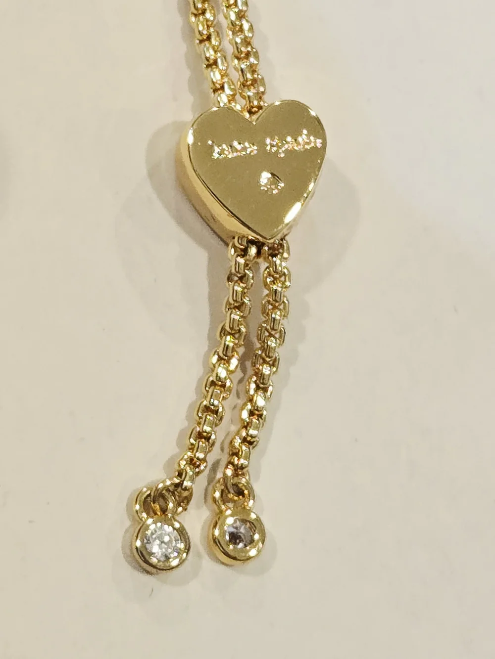 kate spade Gold Multicolor Crystal Ring Slider Bracelet EUC - Picture 3 of 3
